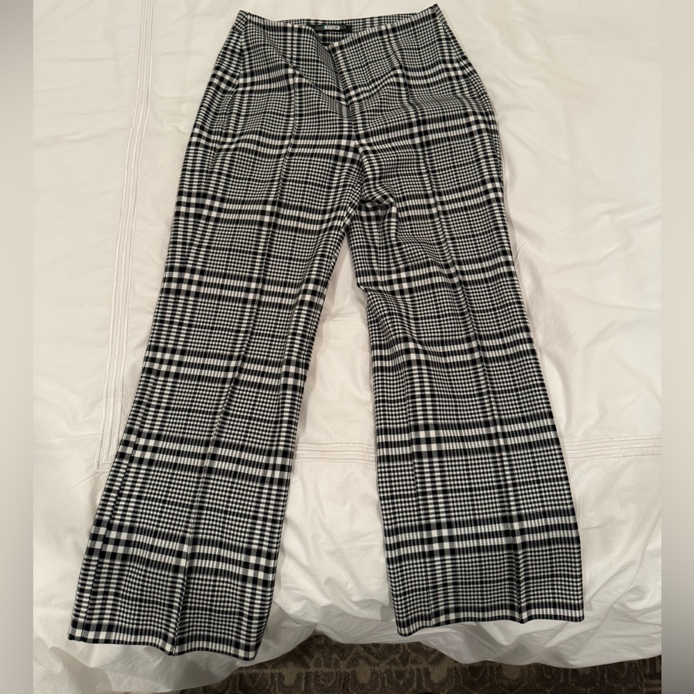 Zara Plaid Cropped Pants